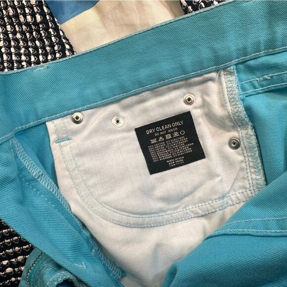 Ralph Lauren Black Label Turquoise Crystal Big Pony Cropped 888 Jean - Picture 11 of 17